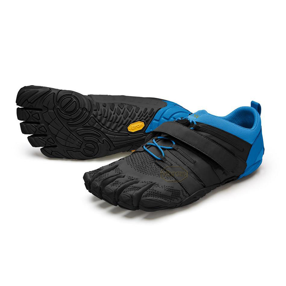 Black / Blue Vibram V-Train 2.0 Men\'s Training Shoes | USA_Q94