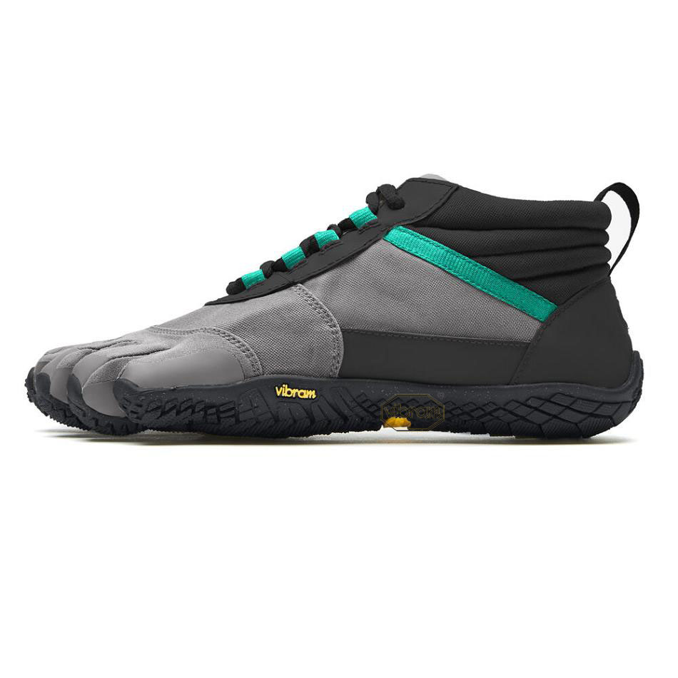 Black / Grey / Green Vibram V-Trek Insulated Women's Hiking Shoes | USA_B40