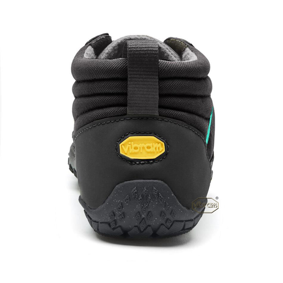 Black / Grey / Green Vibram V-Trek Insulated Women's Trail Running Shoes | USA_N89