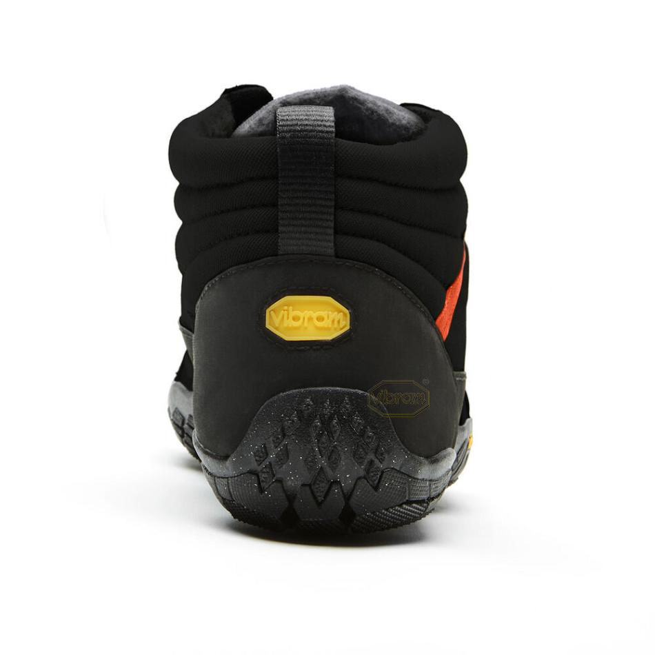 Black / Grey / Red Vibram V-Trek Insulated Men's Trail Running Shoes | USA_R52