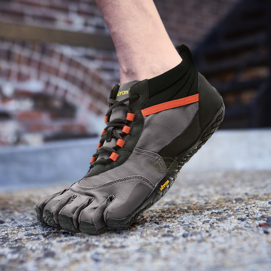 Black / Grey / Red Vibram V-Trek Insulated Men's Hiking Shoes | USA_X67