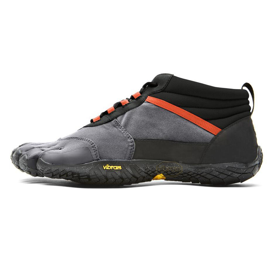 Black / Grey / Red Vibram V-Trek Insulated Men's Hiking Shoes | USA_X67