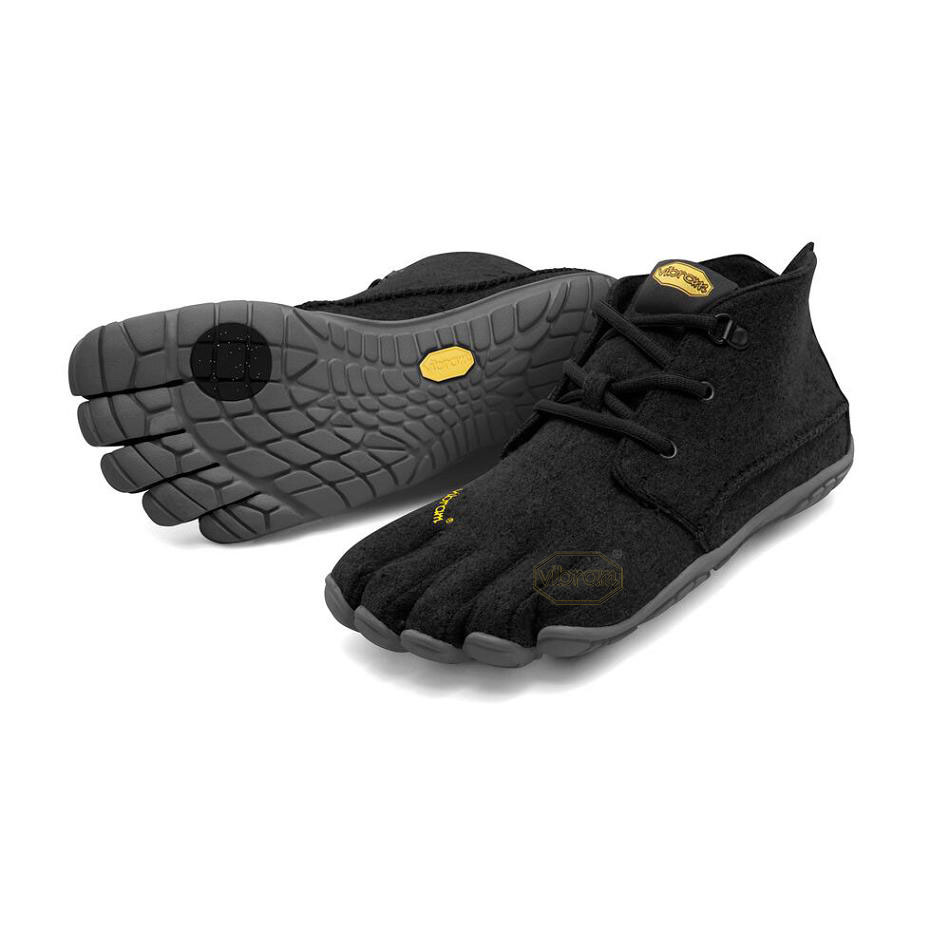 Black / Grey Vibram CVT-Wool Women\'s Hiking Shoes | USA_F57