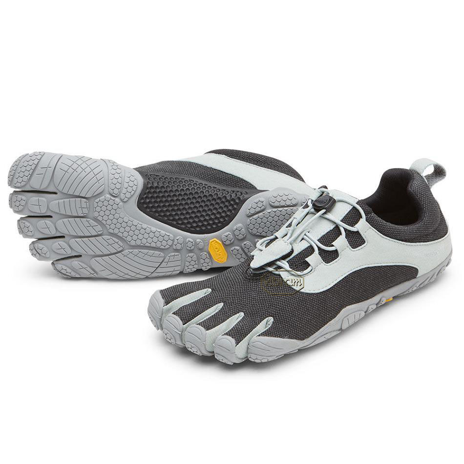 Black / Grey Vibram V-Run Retro Men\'s Running Shoes | USA_B91