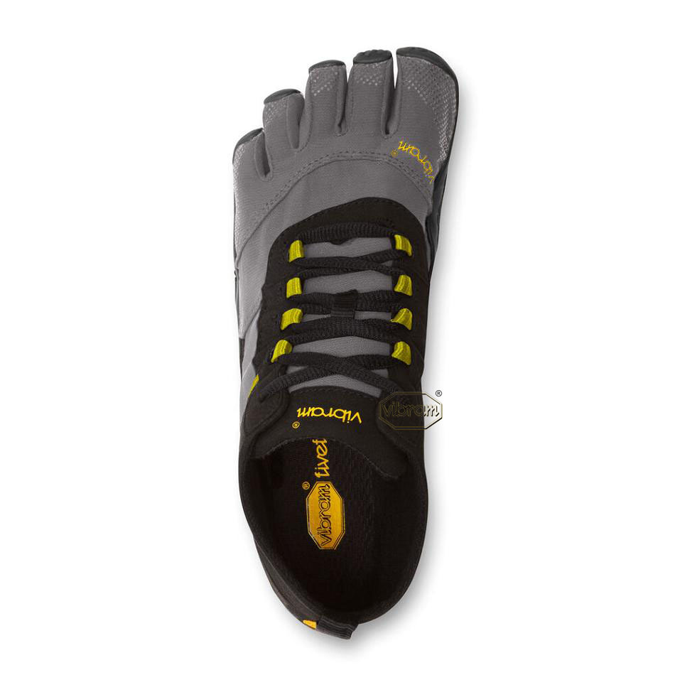 Black / Grey Vibram V-Trek Women's Hiking Shoes | USA_K85