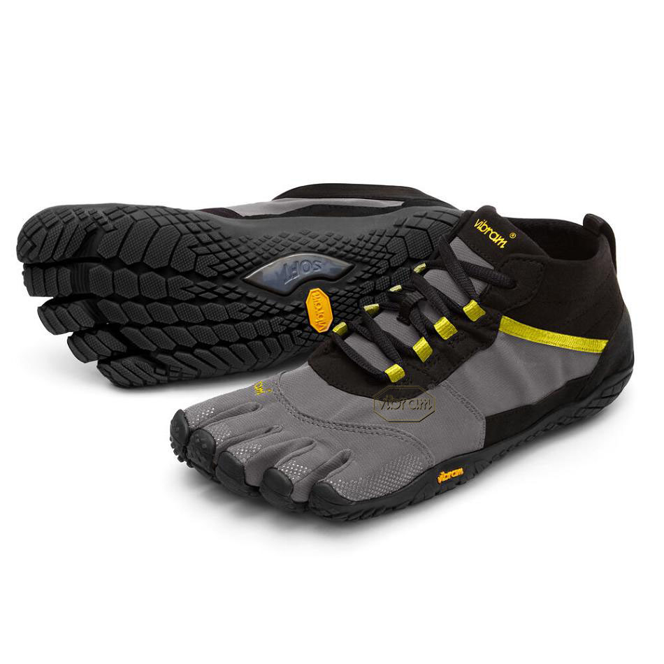 Black / Grey Vibram V-Trek Women\'s Hiking Shoes | USA_K85