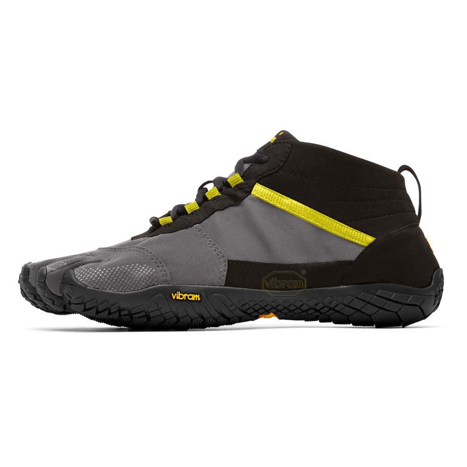 Black / Grey Vibram V-Trek Women's Trail Running Shoes | USA_J81