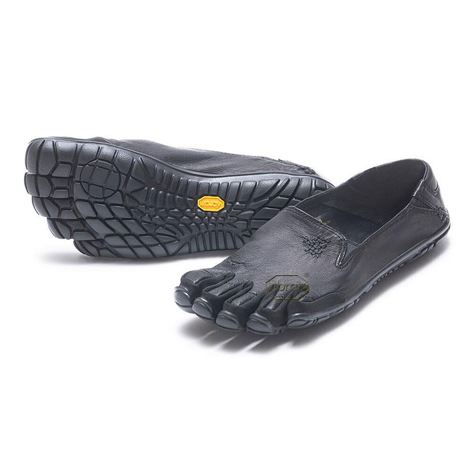 Black Vibram CVT-Leather Women\'s Casual Shoes | USA_D56