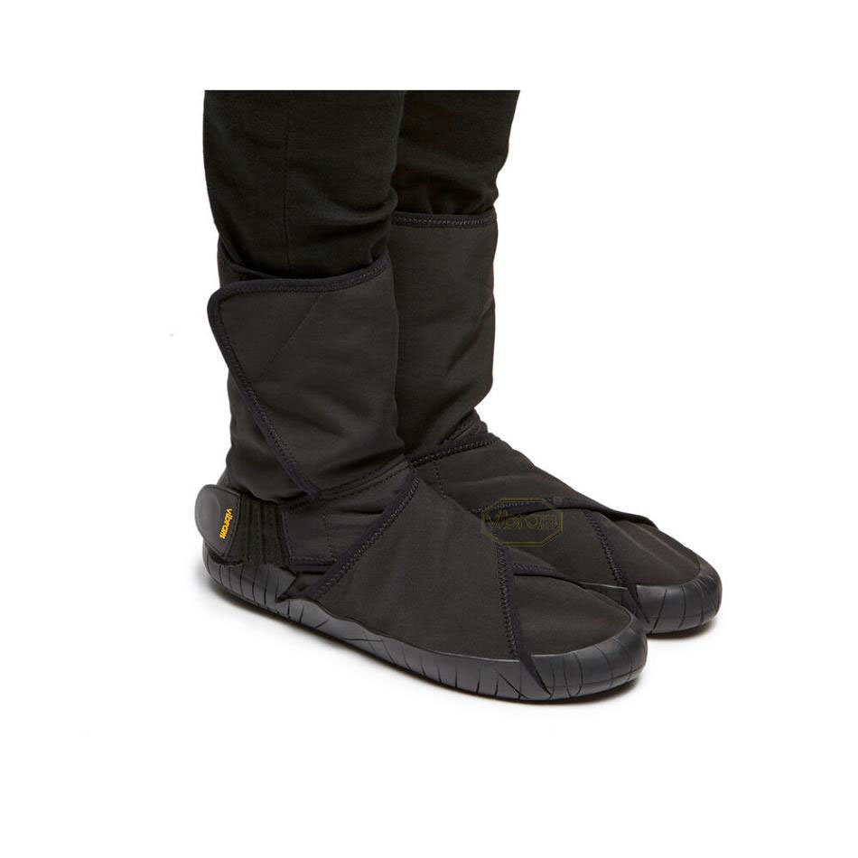 Black Vibram Furoshiki New Yorker Mid Men's Boots | USA_C89