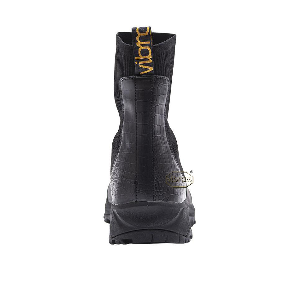 Black Vibram Luxury Rubber Women's Boots | USA_P53