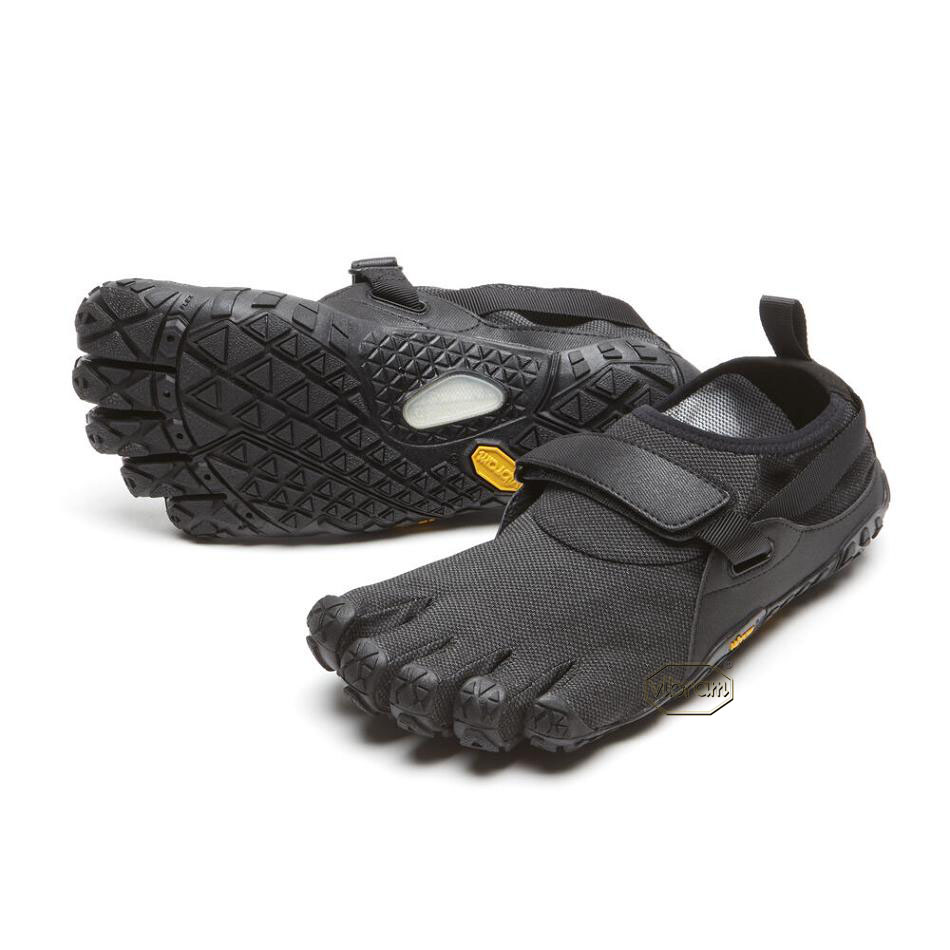 Black Vibram Spyridon EVO Men\'s Trail Running Shoes | USA_R70