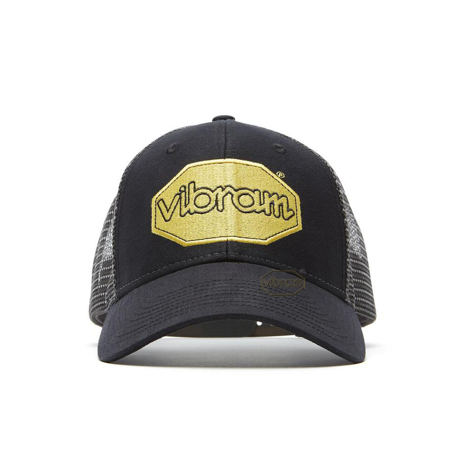 Black Vibram Trucker Two-Tone Men's Hats | USA_X16
