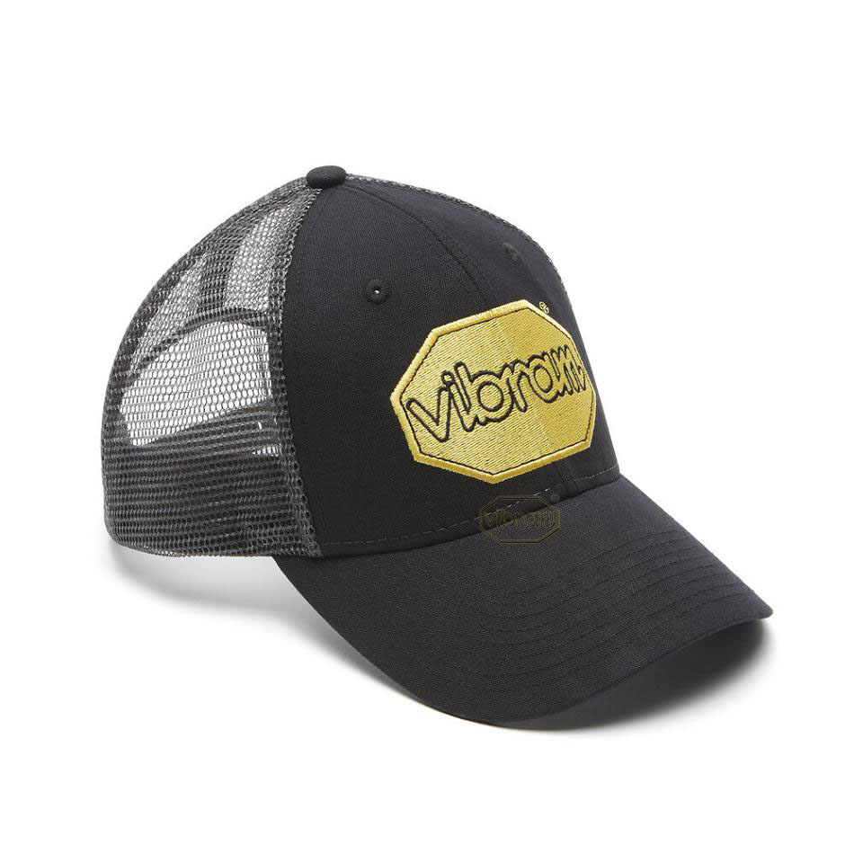 Black Vibram Trucker Two-Tone Men\'s Hats | USA_X16