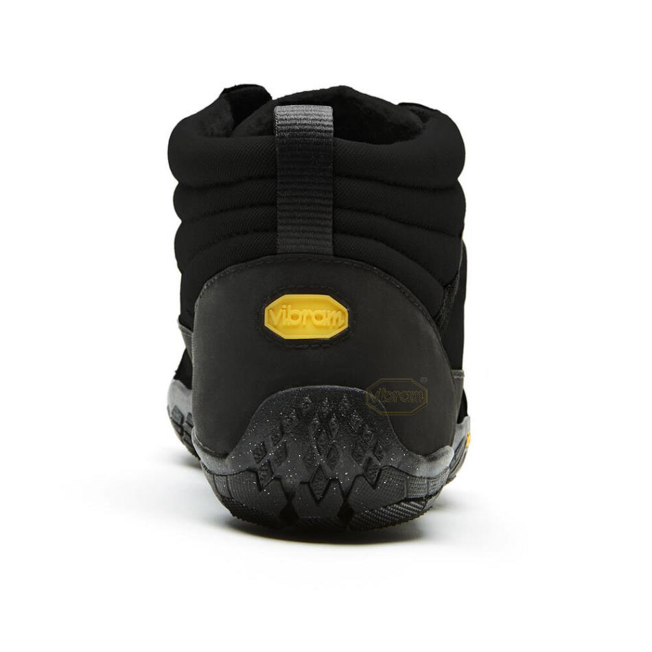 Black Vibram V-Trek Insulated Men's Hiking Shoes | USA_B94