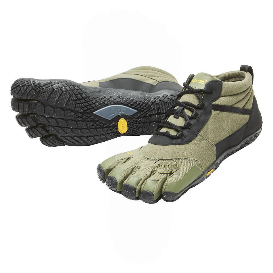 Black Vibram V-Trek Insulated Men\'s Trail Running Shoes | USA_S07