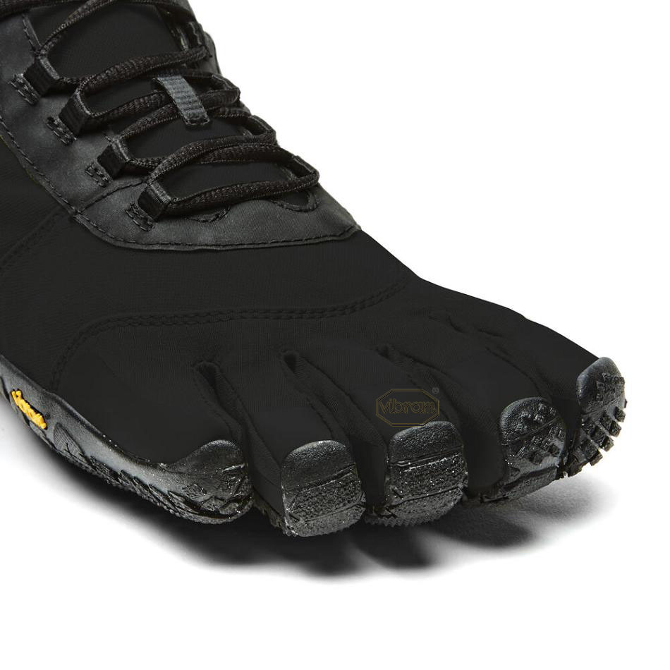 Black Vibram V-Trek Insulated Men's Trail Running Shoes | USA_U79