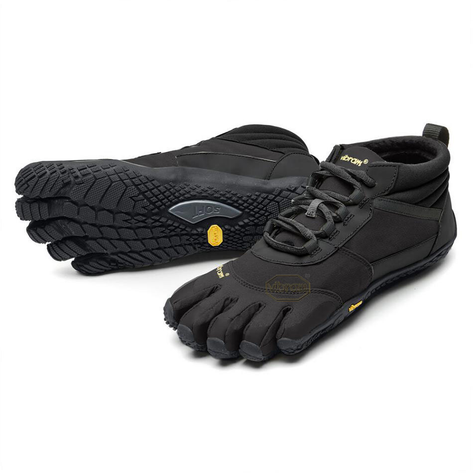 Black Vibram V-Trek Insulated Women\'s Trail Running Shoes | USA_D02