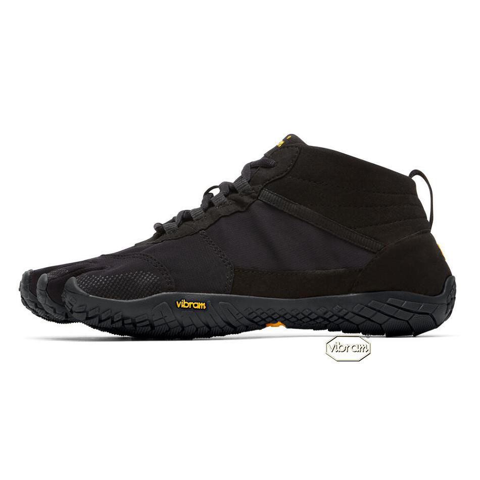 Black Vibram V-Trek Men's Casual Shoes | USA_U73