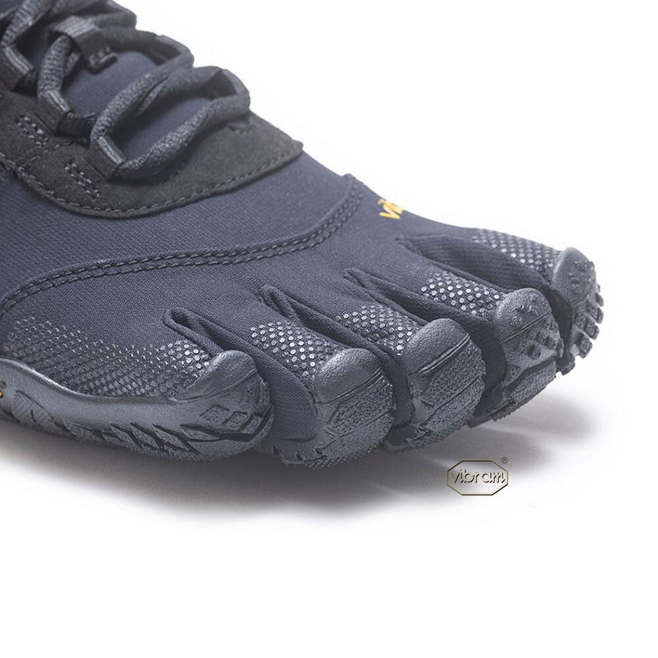 Black Vibram V-Trek Men's Hiking Shoes | USA_G13