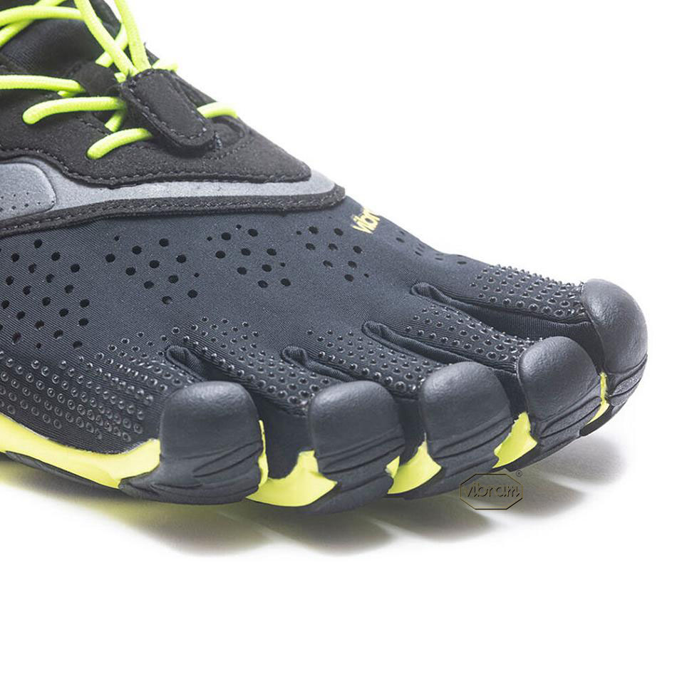 Black / Yellow Vibram V-Run Men's Running Shoes | USA_M21