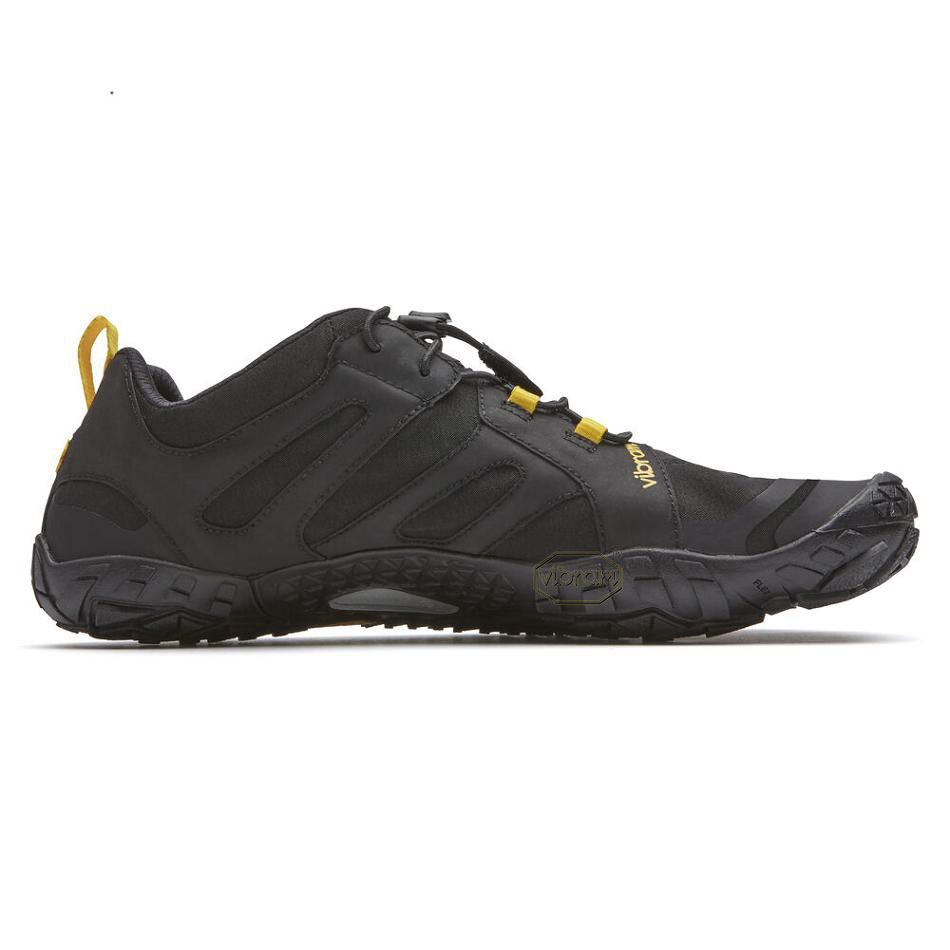 Black / Yellow Vibram V-Trail 2.0 Men's Hiking Shoes | USA_U76