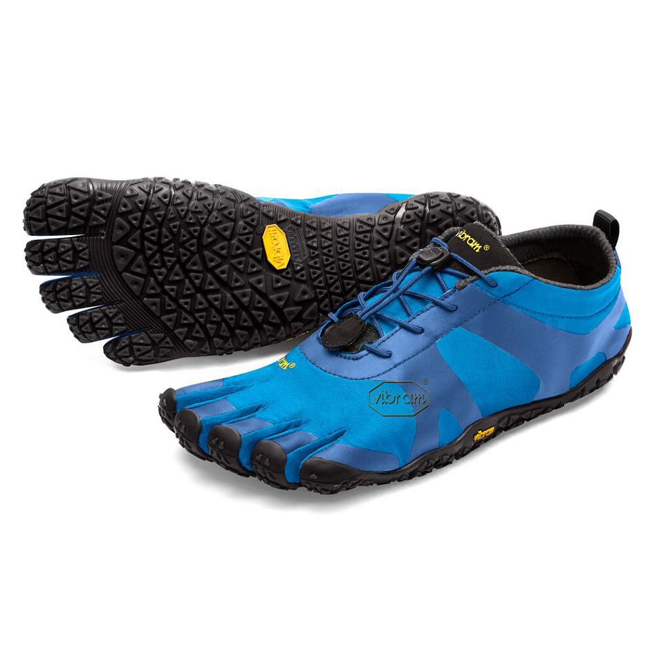 Blue / Black Vibram V-Alpha Men\'s Hiking Shoes | USA_K58