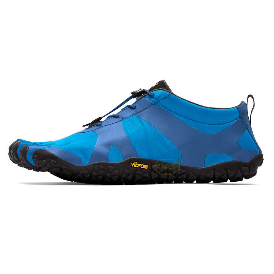 Blue / Black Vibram V-Alpha Men's Trail Running Shoes | USA_Q43