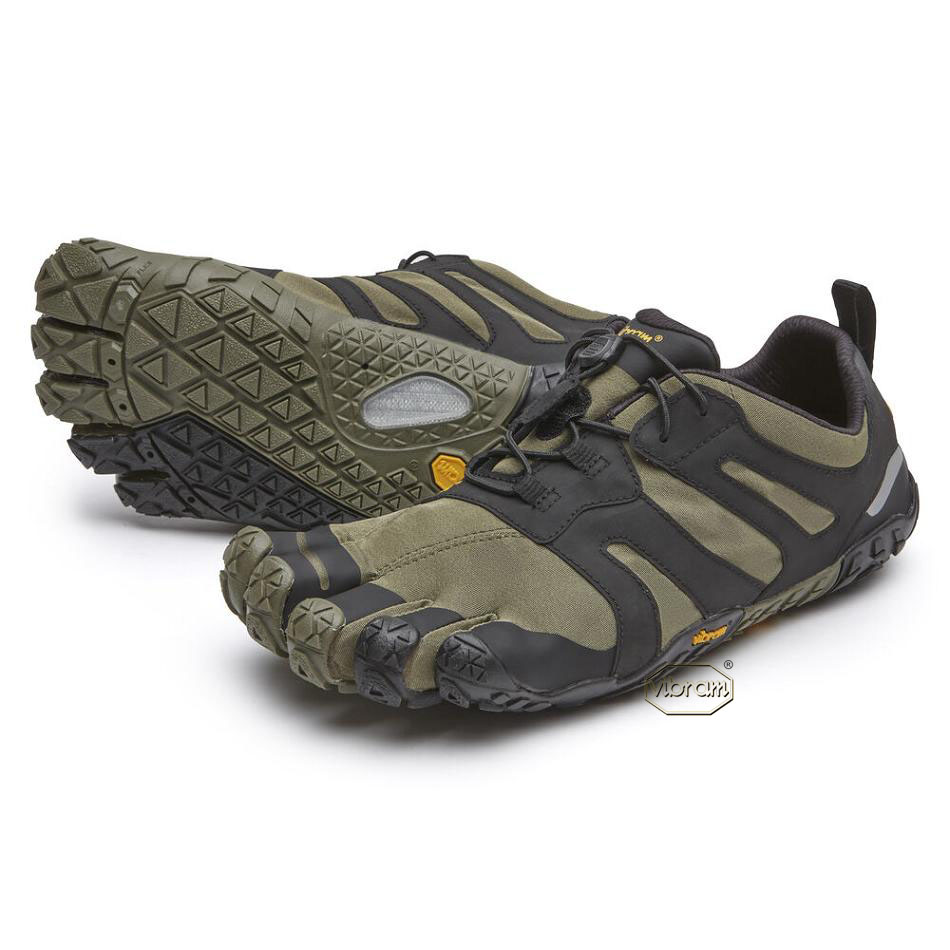 Dark Green / Black Vibram V-Trail 2.0 Women\'s Trail Running Shoes | USA_A27
