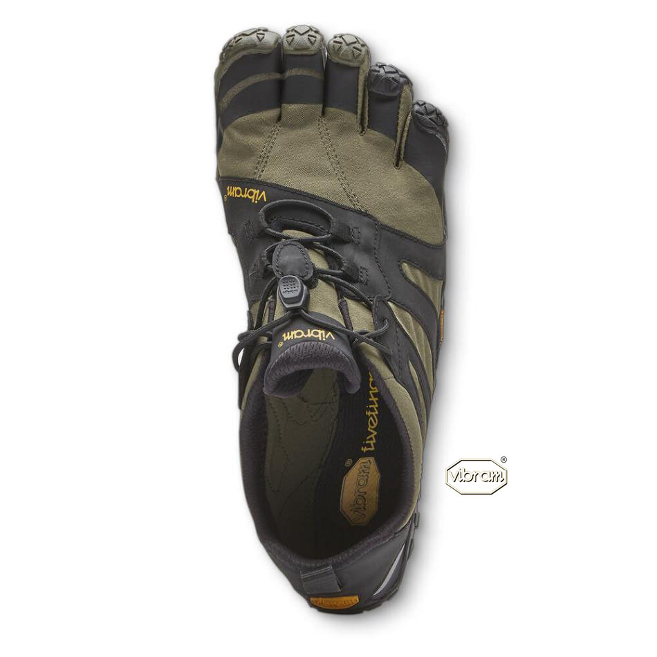 Dark Green / Black Vibram V-Trail 2.0 Women's Running Shoes | USA_A33