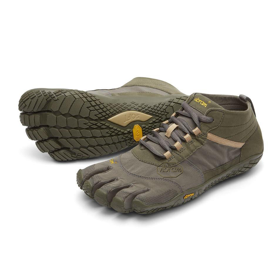 Dark Grey Vibram V-Trek Men\'s Trail Running Shoes | USA_Q25