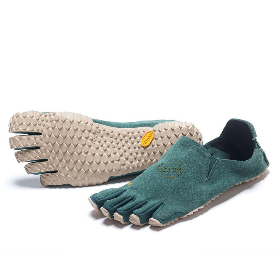 Green / Beige Vibram CVT LB Men\'s Casual Shoes | USA_J60