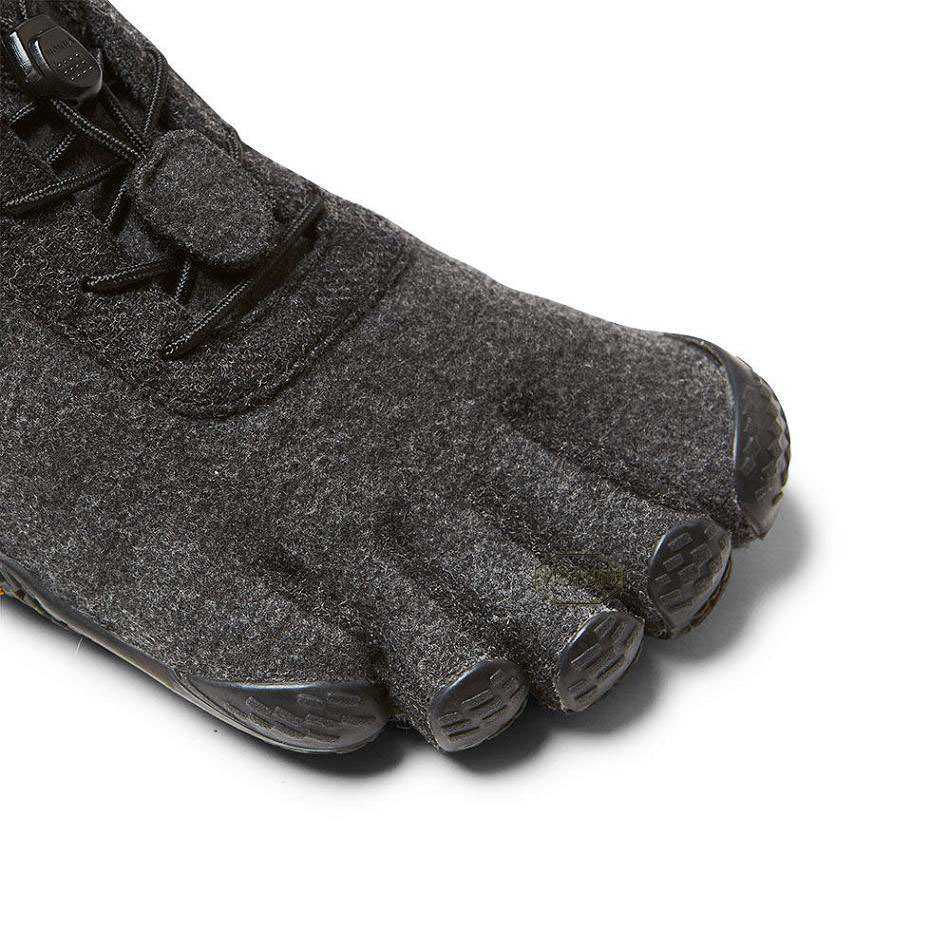 Grey / Black Vibram KSO ECO Wool Men's Casual Shoes | USA_E69