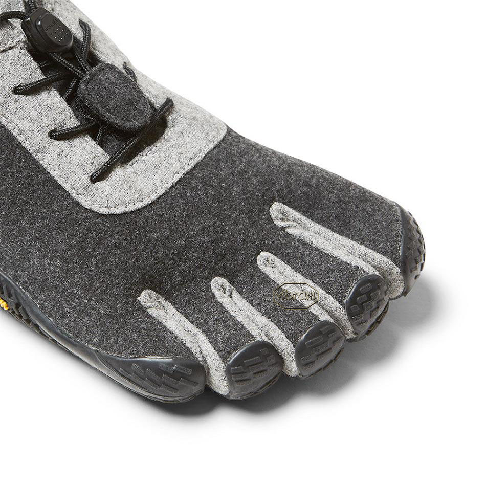 Grey / Black Vibram KSO ECO Wool Men's Casual Shoes | USA_Y96