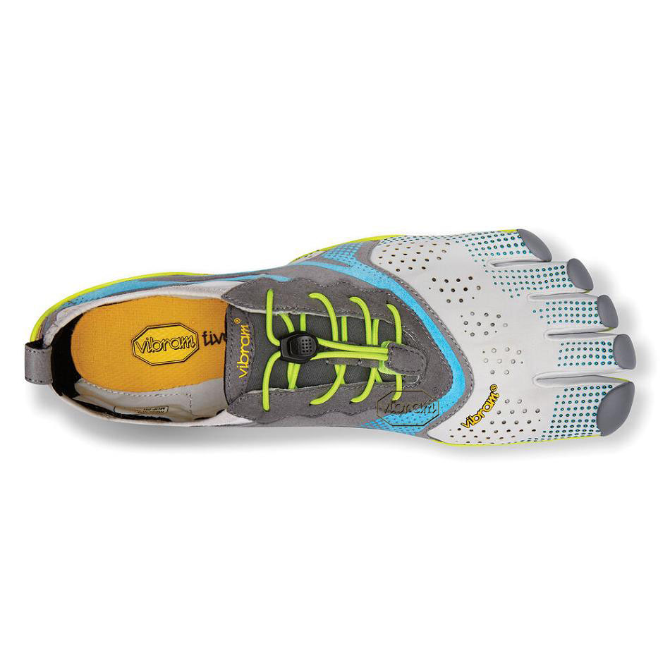 Grey / Blue Vibram V-Run Men's Running Shoes | USA_V93