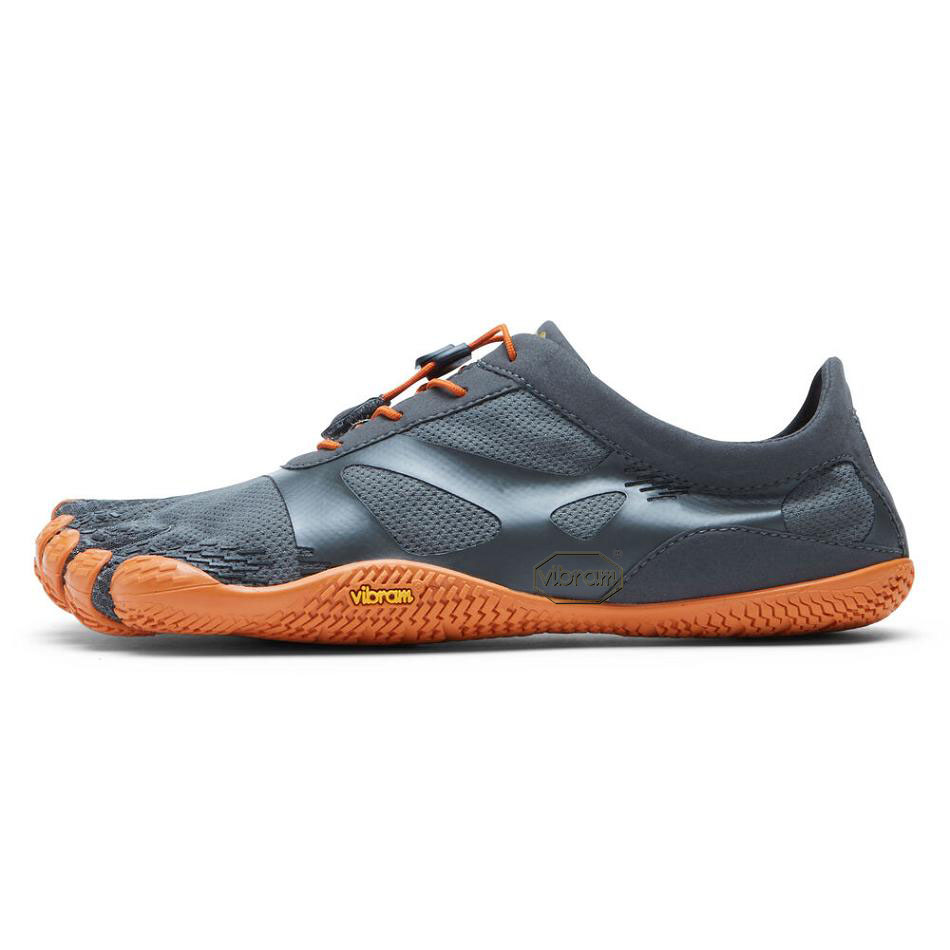 Grey / Orange Vibram KSO EVO Men's Training Shoes | USA_X61