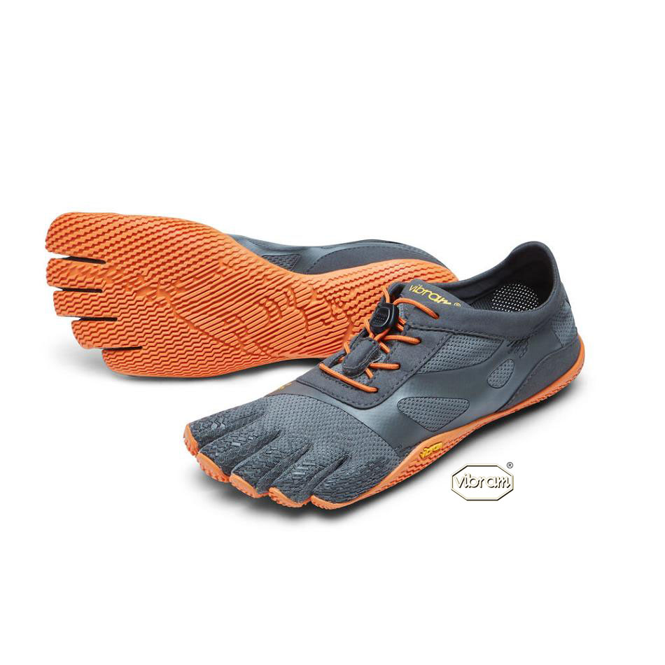 Grey / Orange Vibram KSO EVO Women\'s Training Shoes | USA_T98