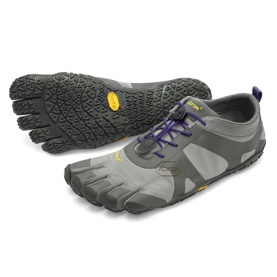 Grey / Purple Vibram V-Alpha Women\'s Hiking Shoes | USA_R76