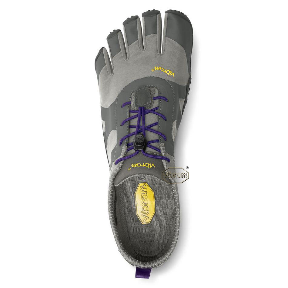 Grey / Purple Vibram V-Alpha Women's Trail Running Shoes | USA_F54