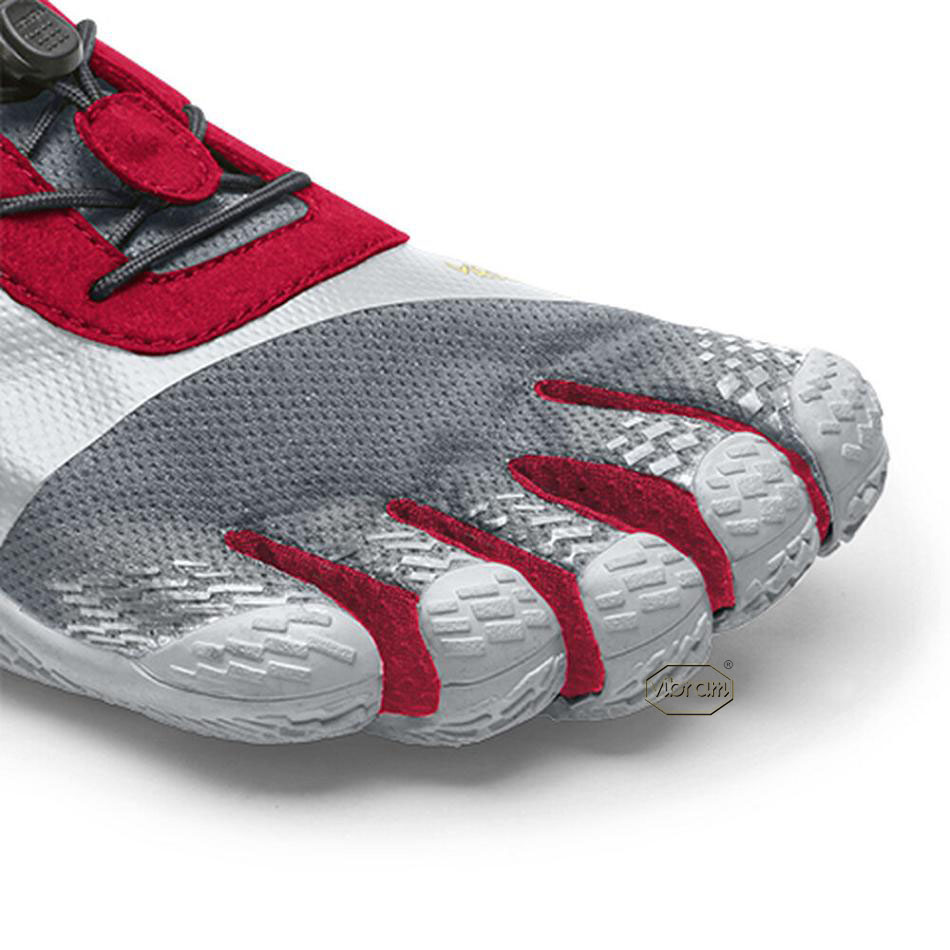 Grey / Red Vibram KSO EVO Men's Training Shoes | USA_B88