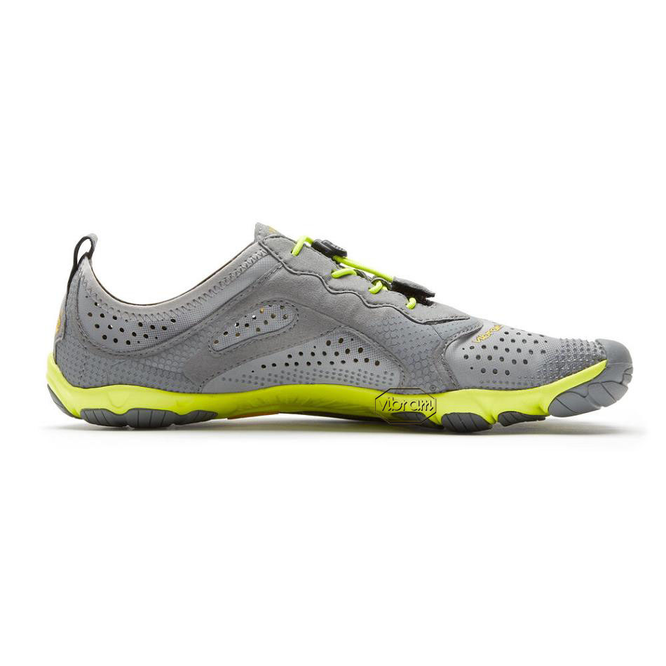 Grey / Yellow Vibram V-Run Men's Training Shoes | USA_X43