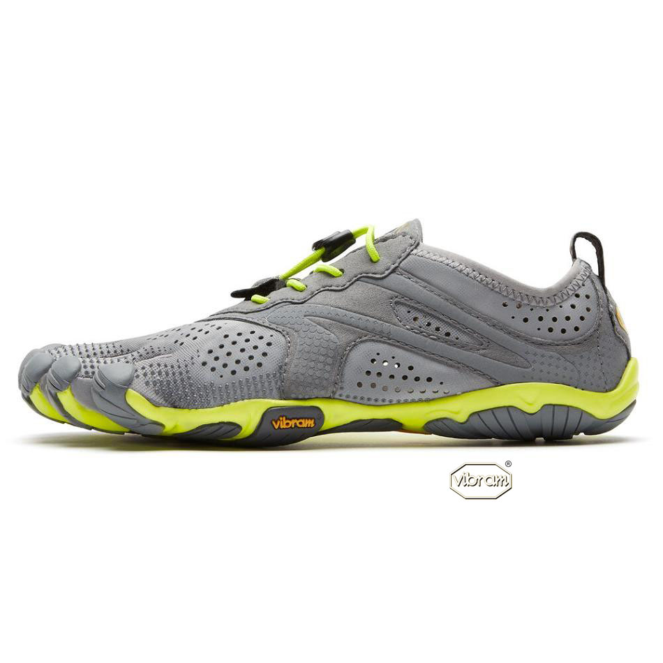 Grey / Yellow Vibram V-Run Women's Running Shoes | USA_F60