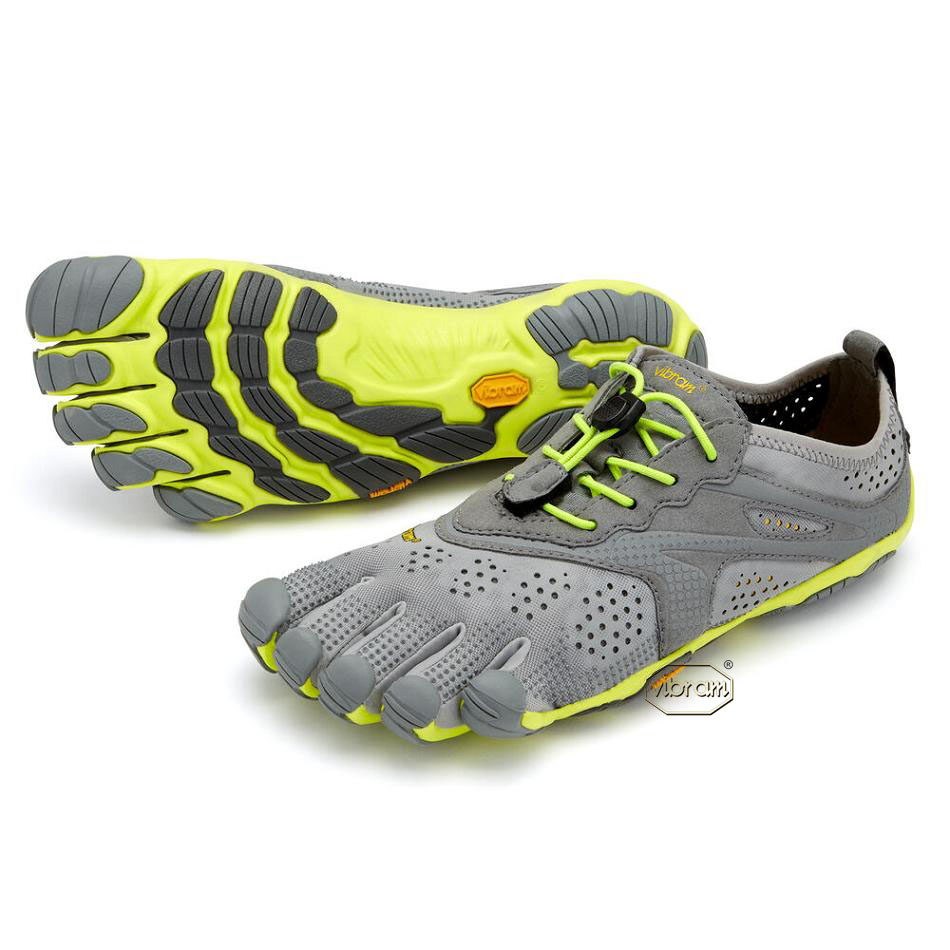 Grey / Yellow Vibram V-Run Women\'s Running Shoes | USA_F60