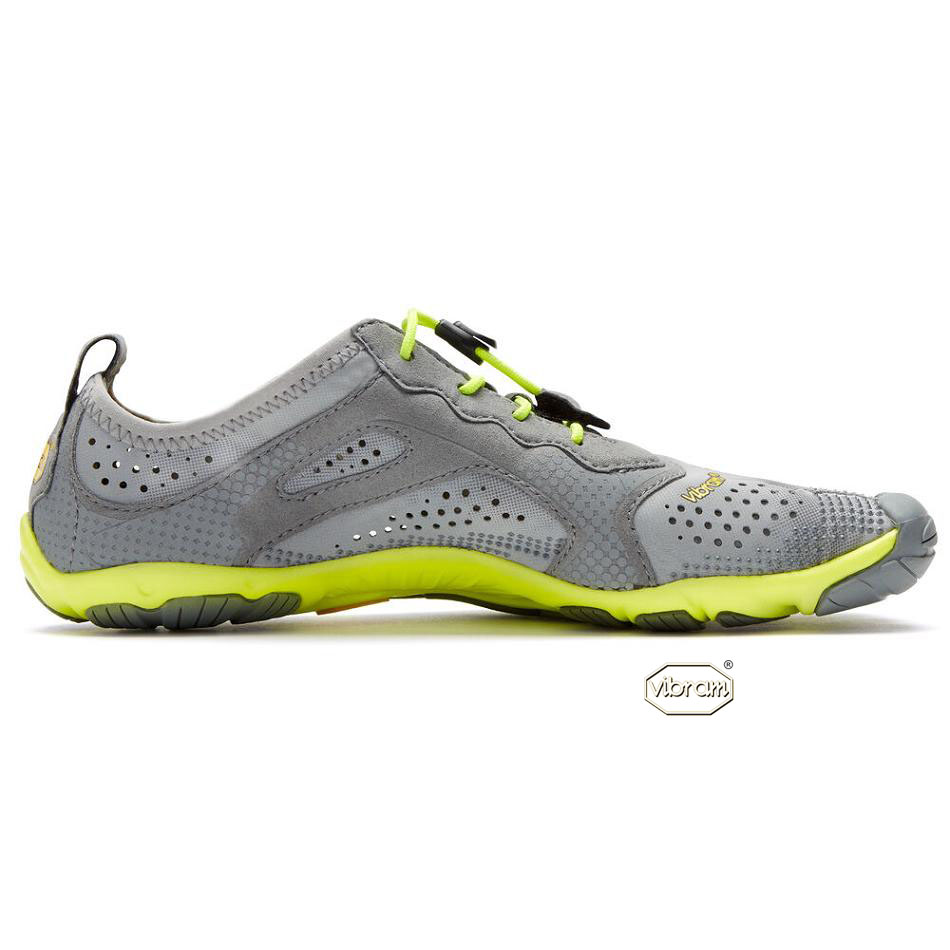 Grey / Yellow Vibram V-Run Women's Training Shoes | USA_M90