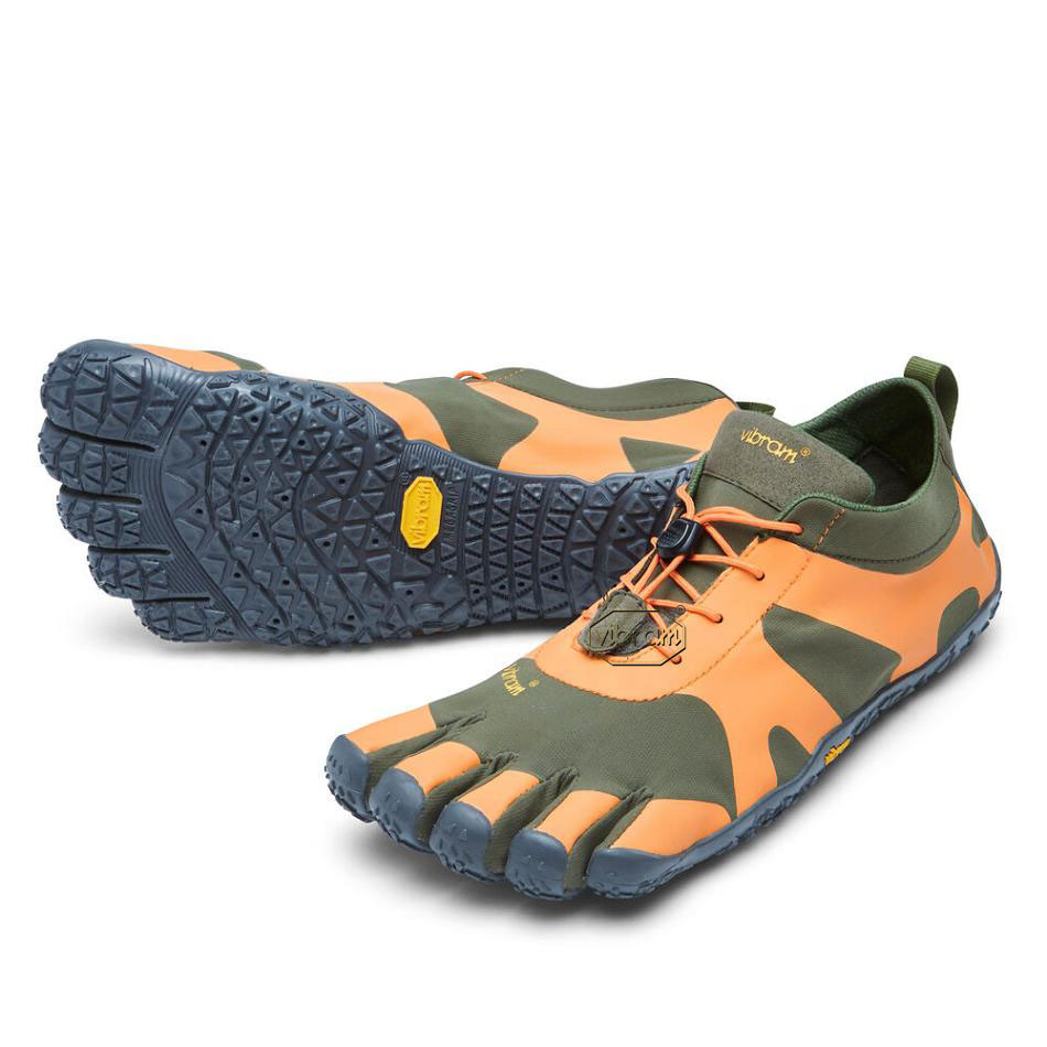 Orange / Grey Vibram V-Alpha Men\'s Trail Running Shoes | USA_X88