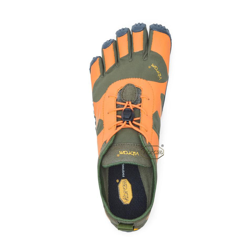 Orange / Grey Vibram V-Alpha Women's Hiking Shoes | USA_Q49