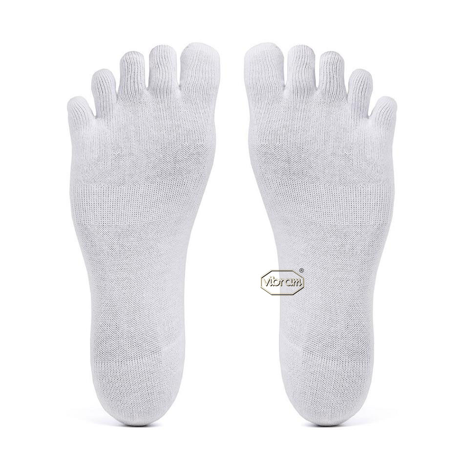 White Vibram 5TOE No Show Women's Socks | USA_L14
