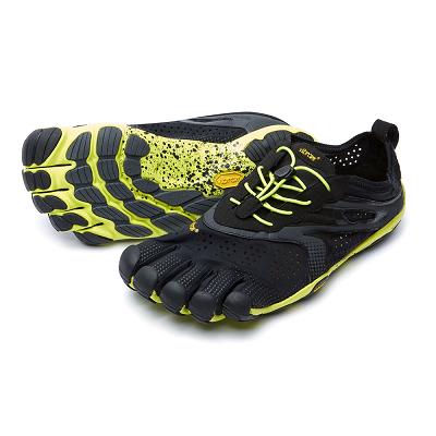 Black / Yellow Vibram V-Run Men's Training Shoes | USA_B70