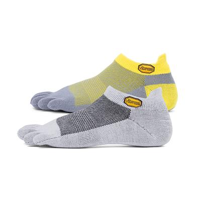 Light Grey / Yellow Grey Vibram 5TOE No Show 2 Pack Women's Socks | USA_J12